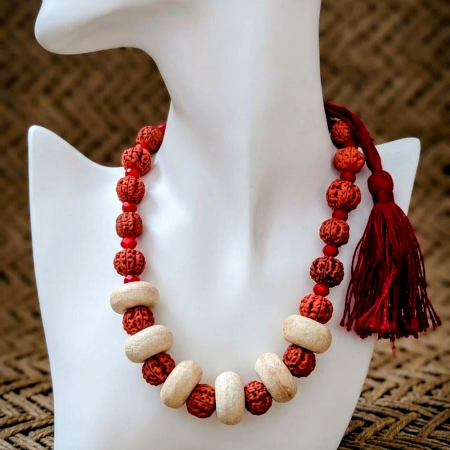 Handcrafted Jewelry Rudraksha Bead Dori Necklace